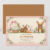 Lente Fling Pasen Feest Uitnodiging (Voorkant / Achterkant)