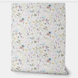 Lente flora en fauna waterverf bloemen behang