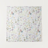 Lente flora en fauna waterverf bloemen wandkleed (Voorkant (horizontaal))