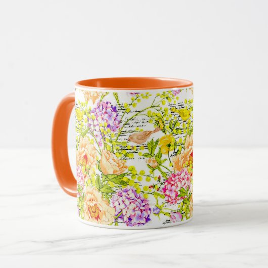  lente floraal mok (Voorkant links)