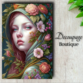 Lente Fluister Tuin Maagd Jade-Roze Decoupage Tissuepapier