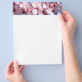 Lente Flyers papier Roze Boom Bloesems Blauwe Luch (Hand)