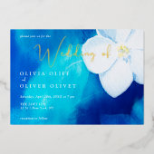 Lente Fondness Bruiloft Folie Uitnodiging (Voorkant)