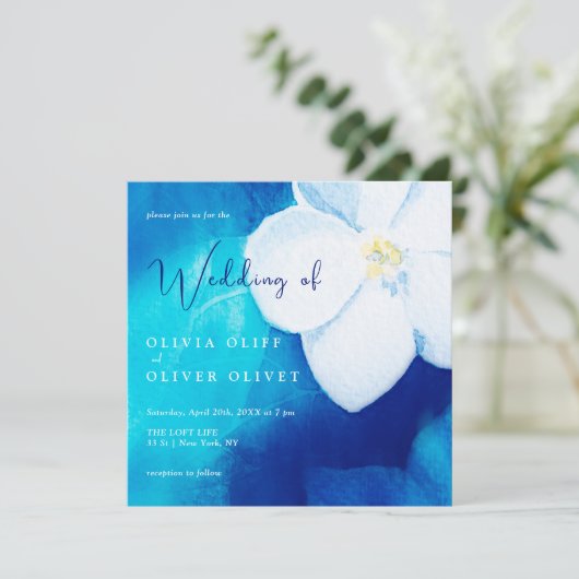 Lente Fondness Bruiloft Kaart (Staand voorkant)