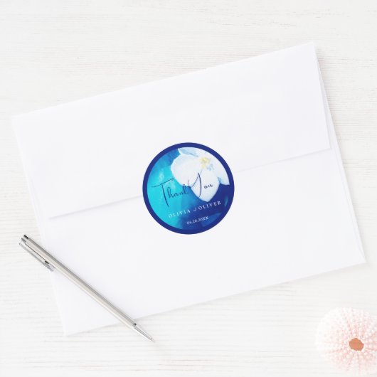 Lente Fondness Bruiloft Ronde Sticker (Envelop)