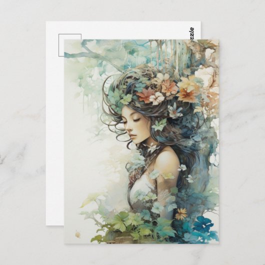 Lente Forest Godin Briefkaart (Voorkant / Achterkant)