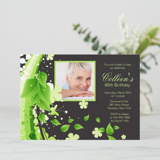 Lente fotouitnodiging kaart (Staand voorkant)