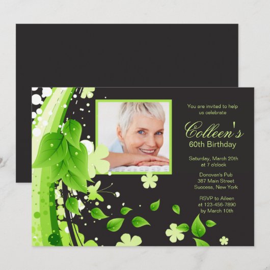 Lente fotouitnodiging kaart (Voorkant / Achterkant)