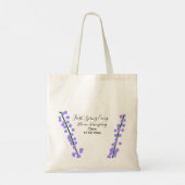 Lente frisse kampeer lavendel bloemen naam datum s tote bag (Achterkant)