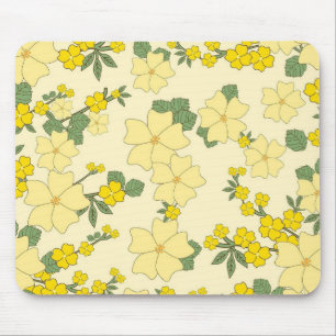 Lente Geel Bloemmotief Muismat