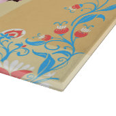 Lente geïnspireerd ontwerp, Oranje bloemengrafisch Snijplank (Hoek)