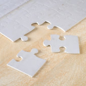 Lente gele bloemen, witte plank decor. legpuzzel (Zijkant)