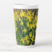 Lente gele diaffodils Latte Mok (Voorkant)