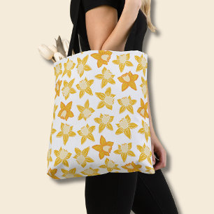 Lente Gele Narcis Bloemmotief Tote Bag