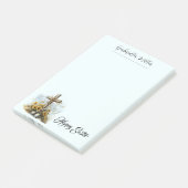 Lente geloof & bloemrijke Pasen groet Post-it® Notes (Schuin)