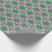 Lente Geometrisch Groen Roze No1 Cadeaupapier (Hoek)