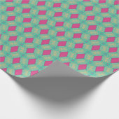 Lente Geometrisch Groen Roze No2 Cadeaupapier (Hoek)
