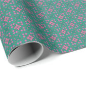 Lente Geometrisch Groen Roze No3 Cadeaupapier (Rol Hoek)