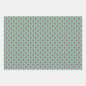 Lente Geometrische Groene Roze Set Inpakpapier Vel (Voorkant 2)