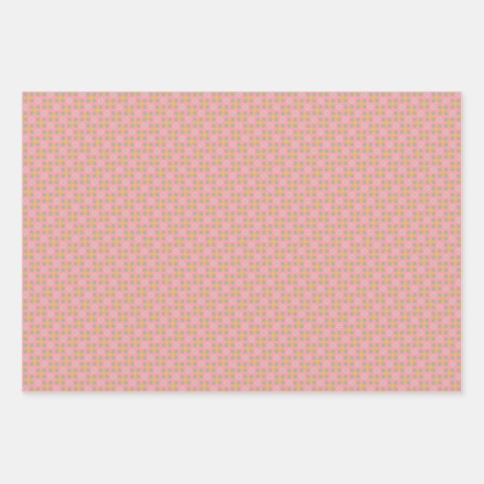 Lente Geometrische Licht Groen Roze Set Inpakpapier Vel (Voorkant 3)