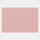 Lente Geometrische Licht Groen Roze Set Inpakpapier Vel (Voorkant)