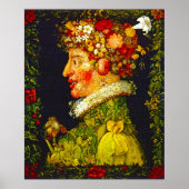 Lente - Giuseppe Arcimboldo Poster (Voorkant)