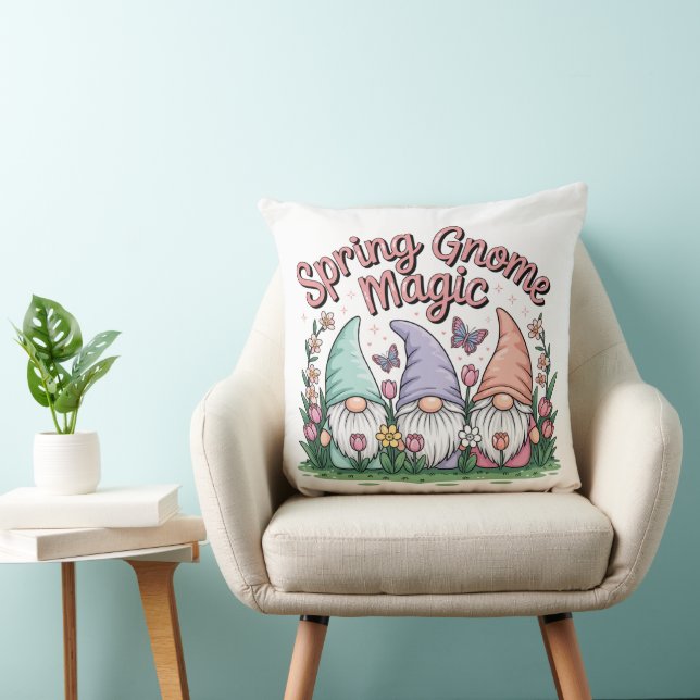 Lente Gnome Magie Kussen (Stoel)
