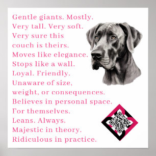 Lente Great Dane Poster