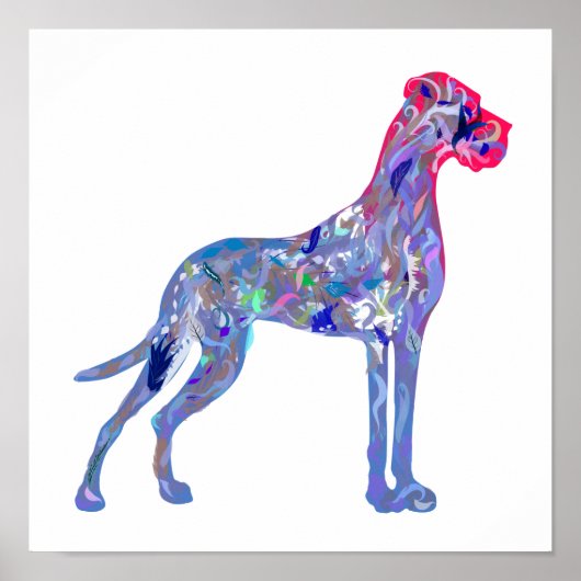 Lente Great Dane Poster (Voorkant)