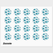 Lente Groen Bladgroen en bladeren Modern Patroon Ronde Sticker (Vel)