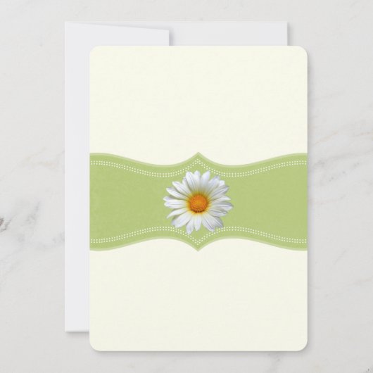 Lente Groen en Wit Gazania Trouwdouche Kaart (Achterkant)