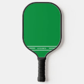 Lente Groen en Wit Pickleball Paddle met Naam (Achterkant)