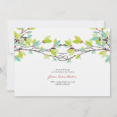 Lente Groen Geknoopte Liefde Bomen Bruiloft Uitnod Kaart (Achterkant)