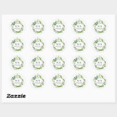 Lente groen krans bruiloft monogram Sticker (Vel)