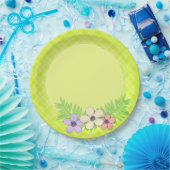 Lente, groen papieren bordje (Feest)