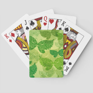 Lente groen patroon pokerkaarten