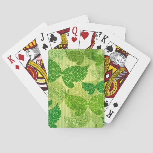 Lente groen patroon pokerkaarten (Achterkant)