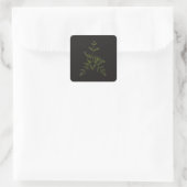 lente groen vierkante sticker (Tas)