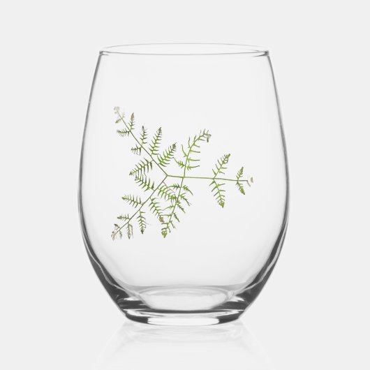 lente groen wijnglas zonder voet (Voorkant)