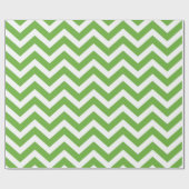 Lente groen & wit chevron bruiloft verjaardag cadeaupapier (Vlak)