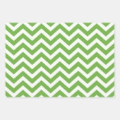 Lente groen & wit chevron bruiloft verjaardag inpakpapier vel (Voorkant 2)