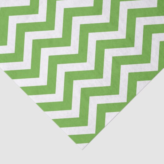 Lente groen & wit chevron bruiloft verjaardag tissuepapier (Detail)