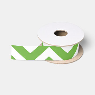 Lente Groen & Witte Chevron Huwelijk Verjaardag Satijnen Lint