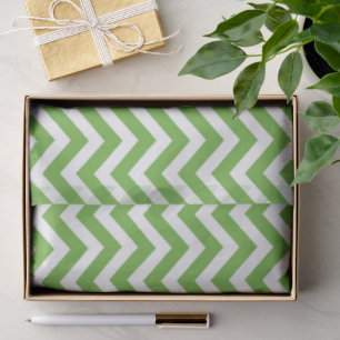 Lente Groen & Witte Chevron Huwelijk Verjaardag Tissuepapier