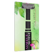 Lente Groene Achtergrond met Zwart Schoonheidssymb Klembord (Rechts)