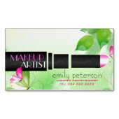 Lente Groene Achtergrond met Zwart Schoonheidssymb Visitekaartje Magneet (Voorkant)