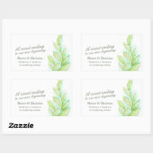 Lente groene bladeren kunst bruiloft snoep sticker (Vel)