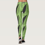 lente groene bladeren leggings (Achterkant)