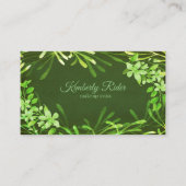 Lente groene bladeren visitekaartje (Voorkant)