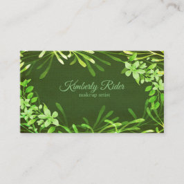 Lente groene bladeren visitekaartje